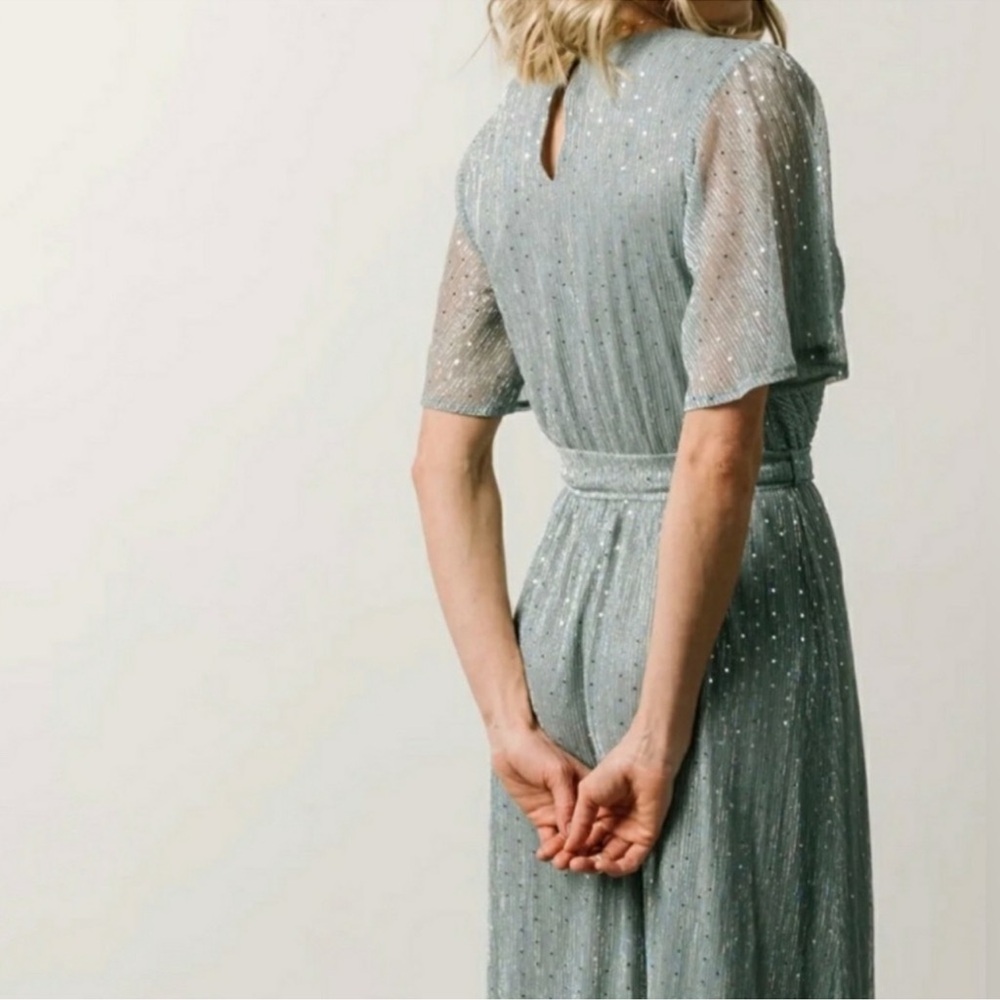 Baltic Born Grace Sparkle Gown | Dusty Blue - Size M - Picture 3 of 8